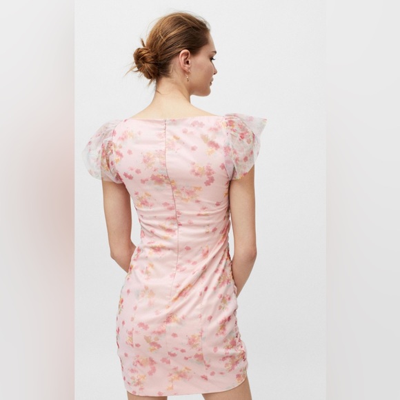 UO Exclusive Contenta Pink Floral Dress - Picture 3 of 8